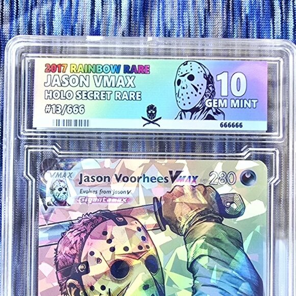 Jason Voorhees w/ Custom Slab Pokemon Card - Picture 4 of 8